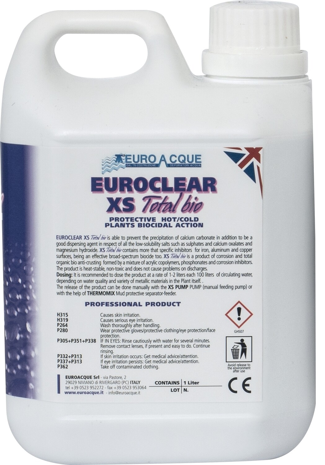 XS TOTAL BIO - Liquido Protettivo filmante universale Euroacque in fustino da lt 1