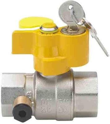 S 1461 VALVOLA SFERA GAS P.T. F.F. 1 S 1461 VALVOLA SFERA GAS P.T. F.F. 1" C/SERRAT. E PRESA PRESS. 1/4" TOP-TEST