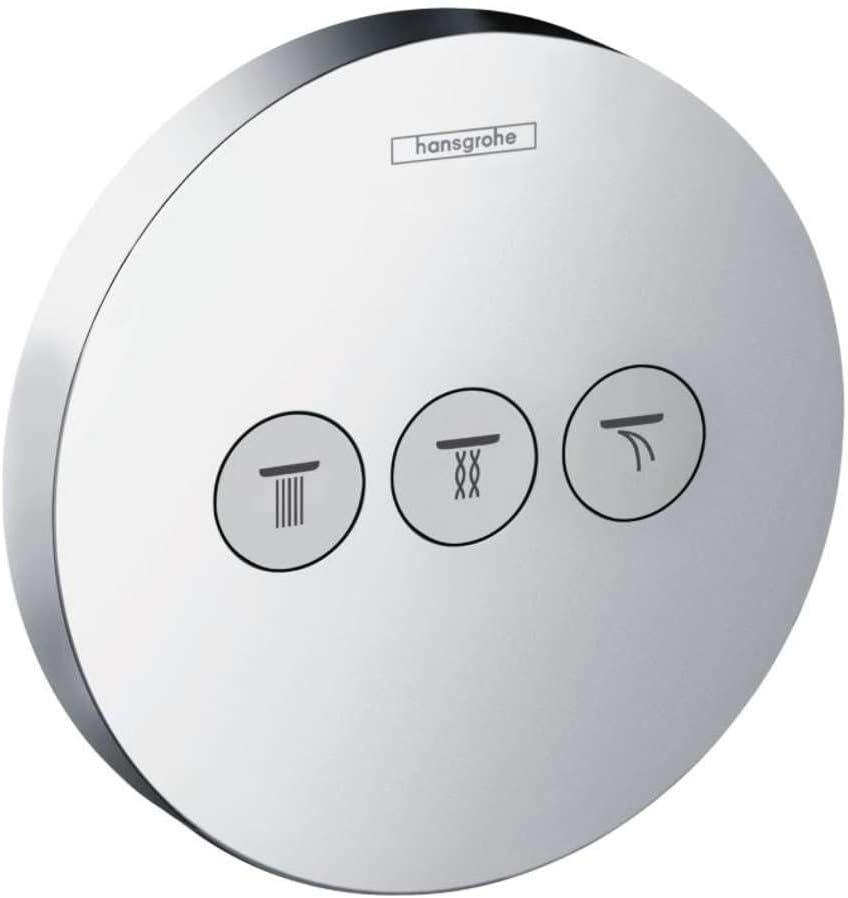 Hansgrohe 15745000 Set Esterno per Il Controllo di 3 Utenze, Argento Hansgrohe 15745000 Set Esterno per Il Controllo di 3 Utenze, Argento