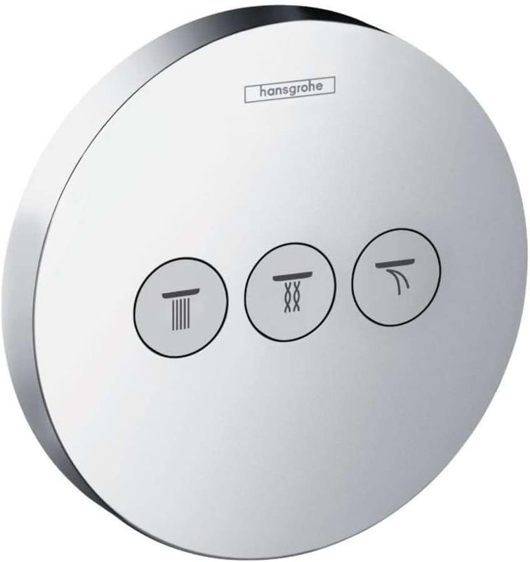 Hansgrohe 15745000 Set Esterno per Il Controllo di 3 Utenze, Argento Hansgrohe 15745000 Set Esterno per Il Controllo di 3 Utenze, Argento