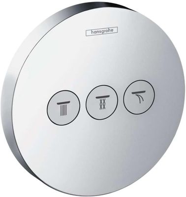 Hansgrohe 15745000 Set Esterno per Il Controllo di 3 Utenze, Argento