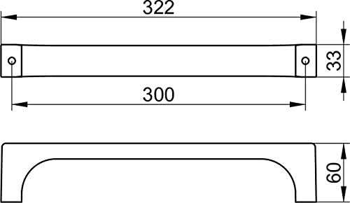 Keuco Edition 11 11107010000 - Maniglia cromata 300 mm