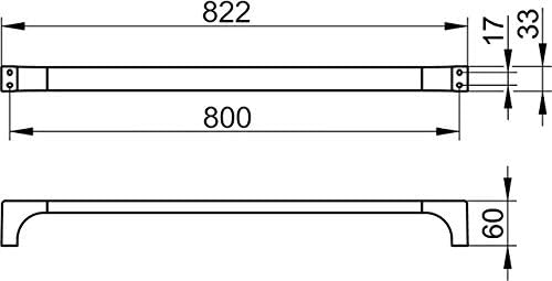 Keuco 11101010600 Edition 11 - Portasciugamani Cromato, 600 mm