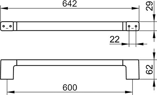 Keuco 12701010600 - Portasciugamano cromato, 600 mm