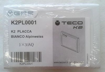 K2 PLACCA DI COPERTURA BIANCA