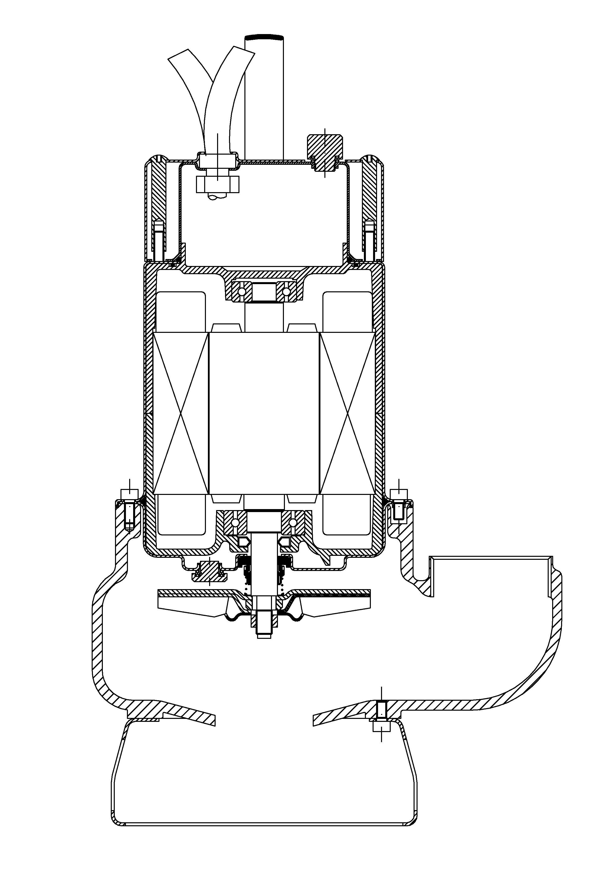 POMPA SOMMERSA PER FOGNA TIGER 100 SENZA GALLEGGIANTE CAVO 10 MT 220V
