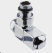 COPPIA VALVOLE QUADRA AD ANGOLO d. 1/2 (x multistrato 16x2) col. INOX BREM