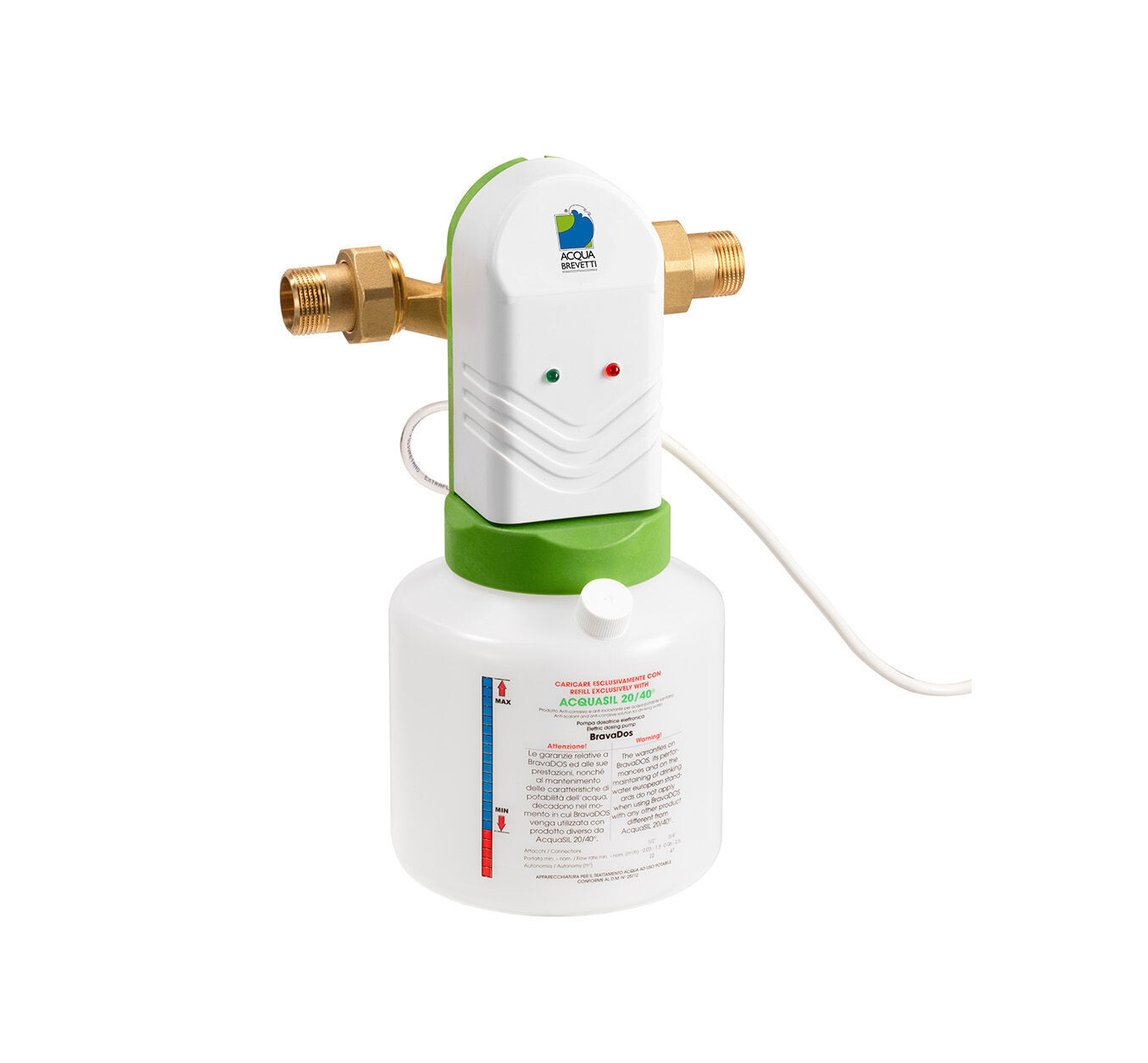 Pompa dosatrice volumetrica elettronica Acquabrevetti BRAVADOS PM012 con attacchi da 3/4 M