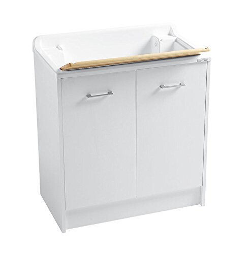 Mobile lavapanni Colavene Domestica cm 80x45 Bianco con asse in legno DL8045B