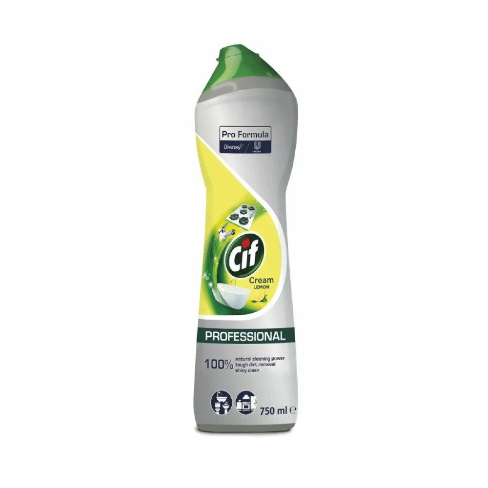 Čistilo za kuhinjo in kopalnico Cif Cream, limona, 750 ml