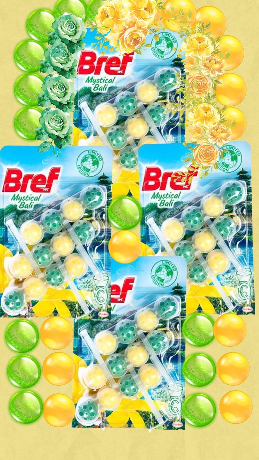 Bref Mystical Bali obešanka za wc školjko, 3x 50 g