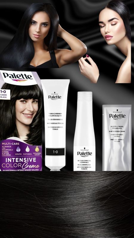Palette barva za lase 1-0 črna