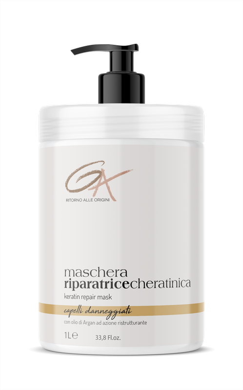 Maschera Riparatrice Cheratinica 1lt | Capelli danneggiati