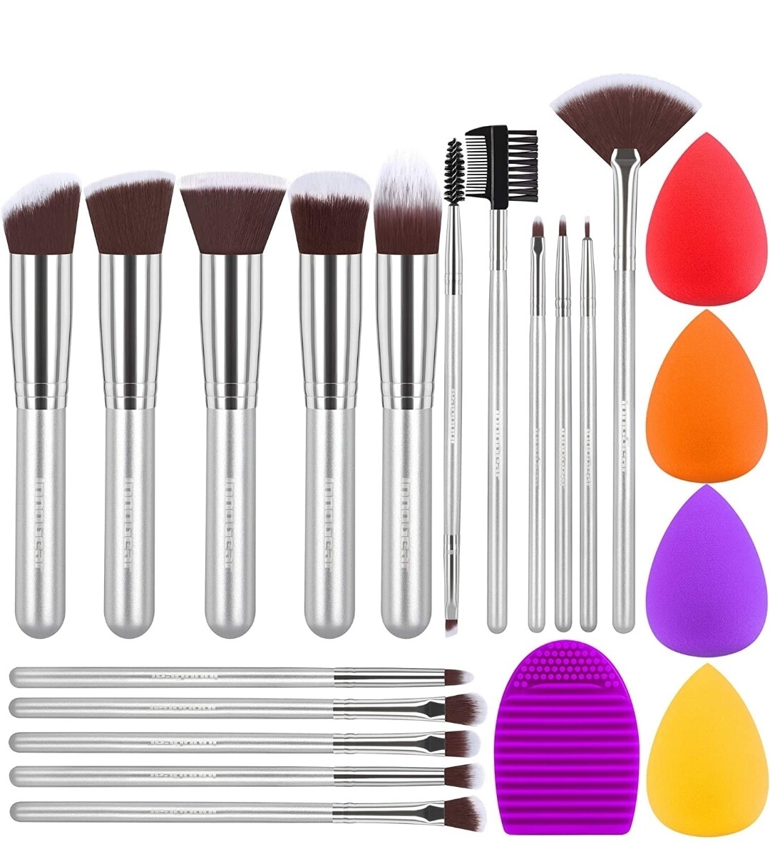 16piece brush set with beauty blenders
