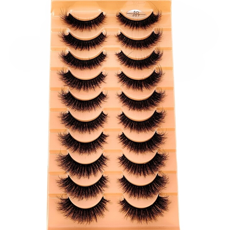 10 Pairs of Faux Mink Eyelashes - J07