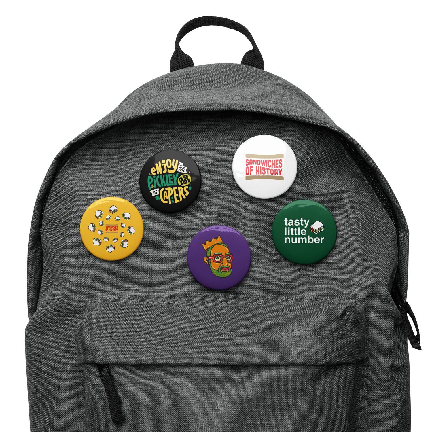 Sandwiches of History - The set of pin buttons!