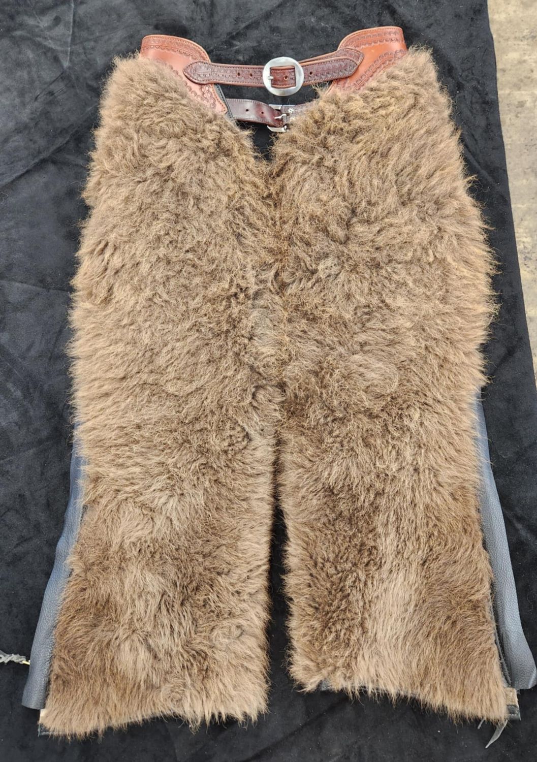 Buffalo Hair on Zippered Shotgun Chaps