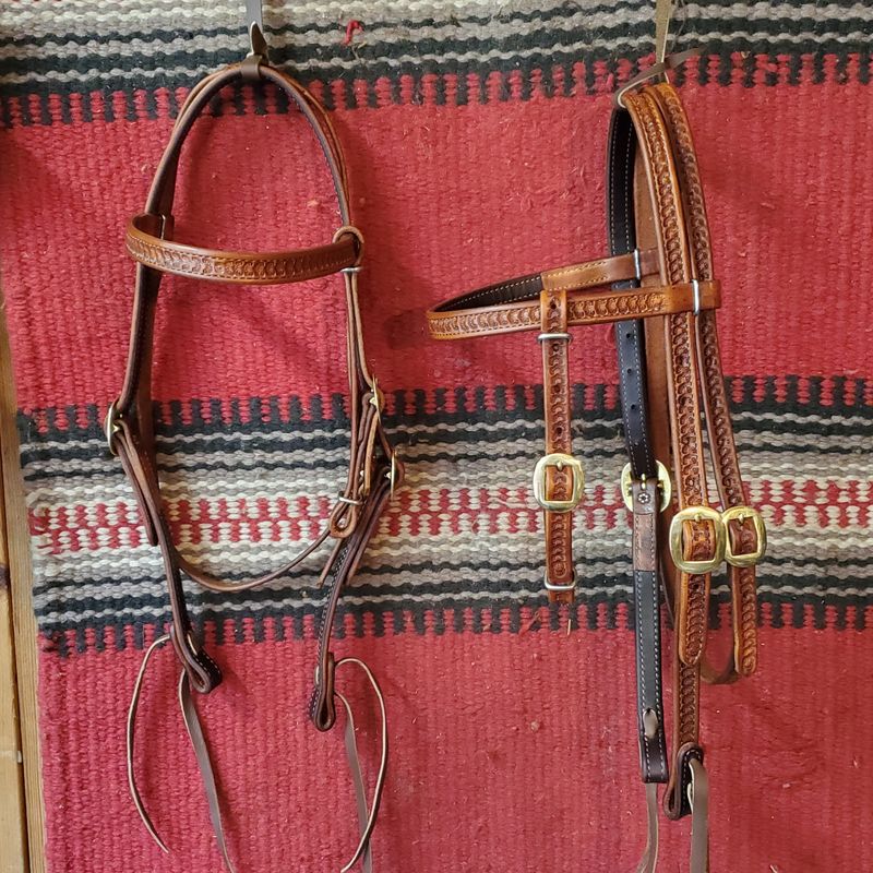 Fancy Stamped Headstall