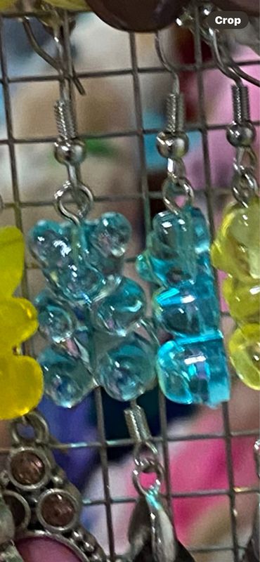 Blue Gummy Bear Earrings