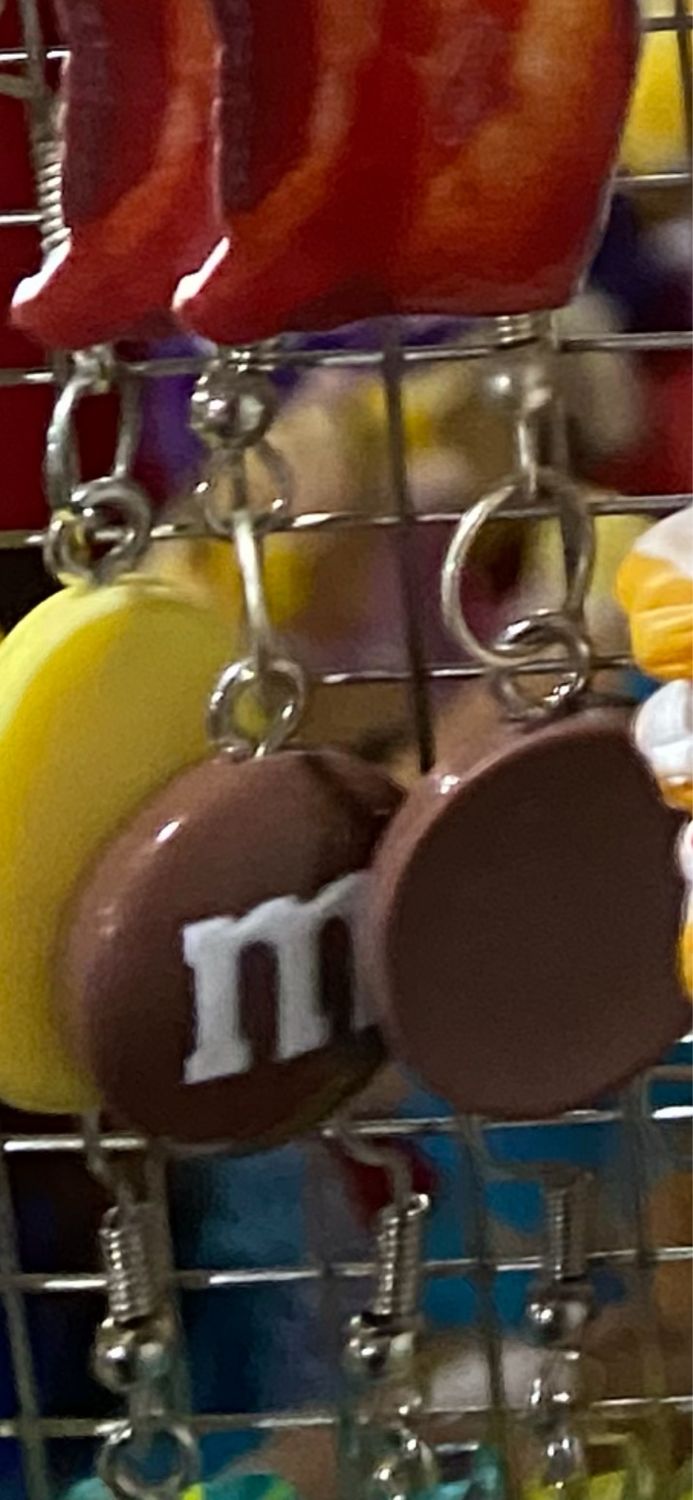 Brown M&amp;M Earrings