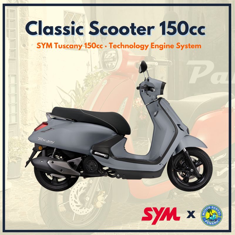 ⁠Classic Scooter 150cc (SYM Tuscany 150cc)