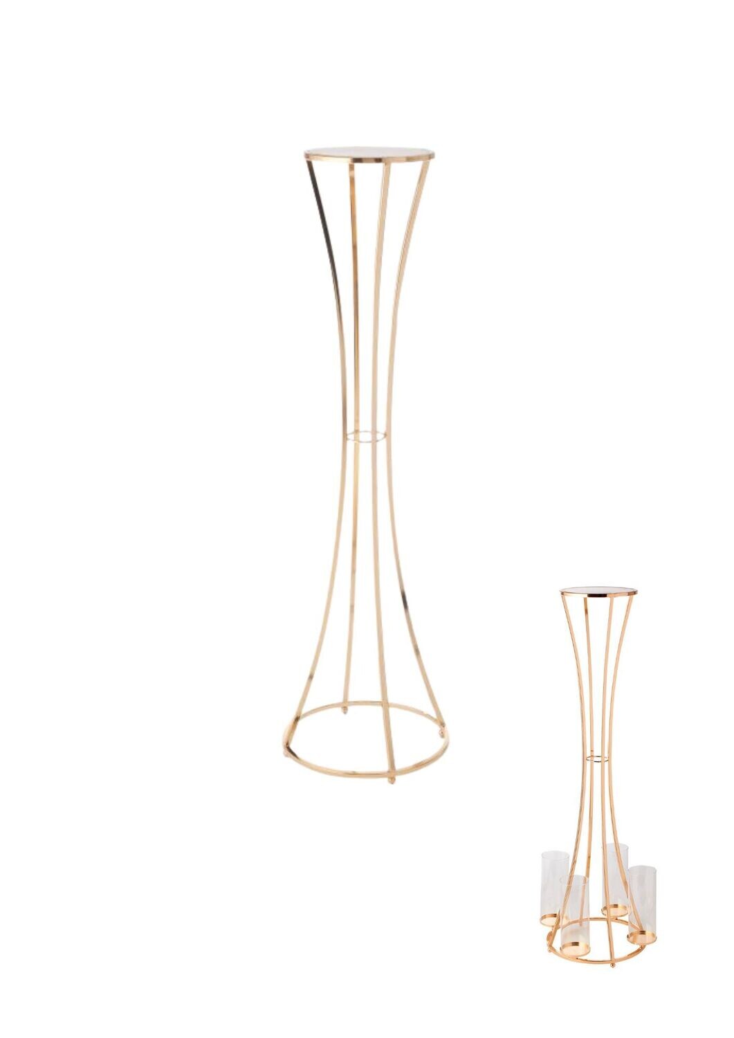 38 Inch Gold Floral Stand