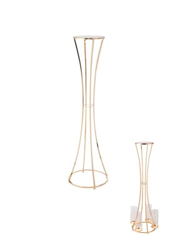 38 Inch Gold Floral Stand