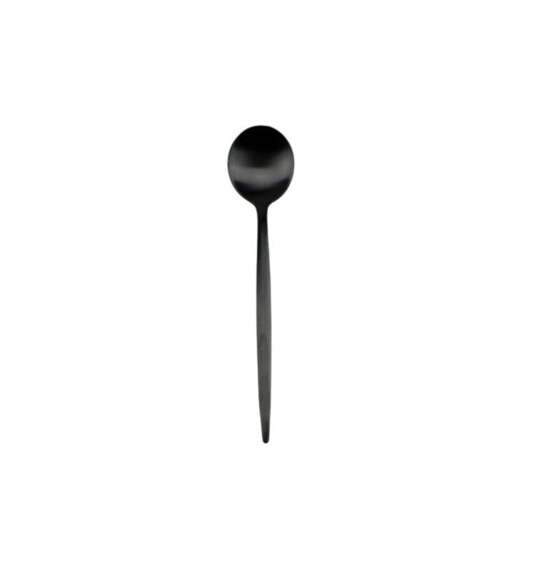 Modern Black Flatware (Desert Spoon)