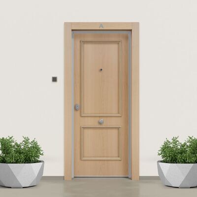 Puerta acorazada marco directo HAYA 2C + DM BLANCO LISO