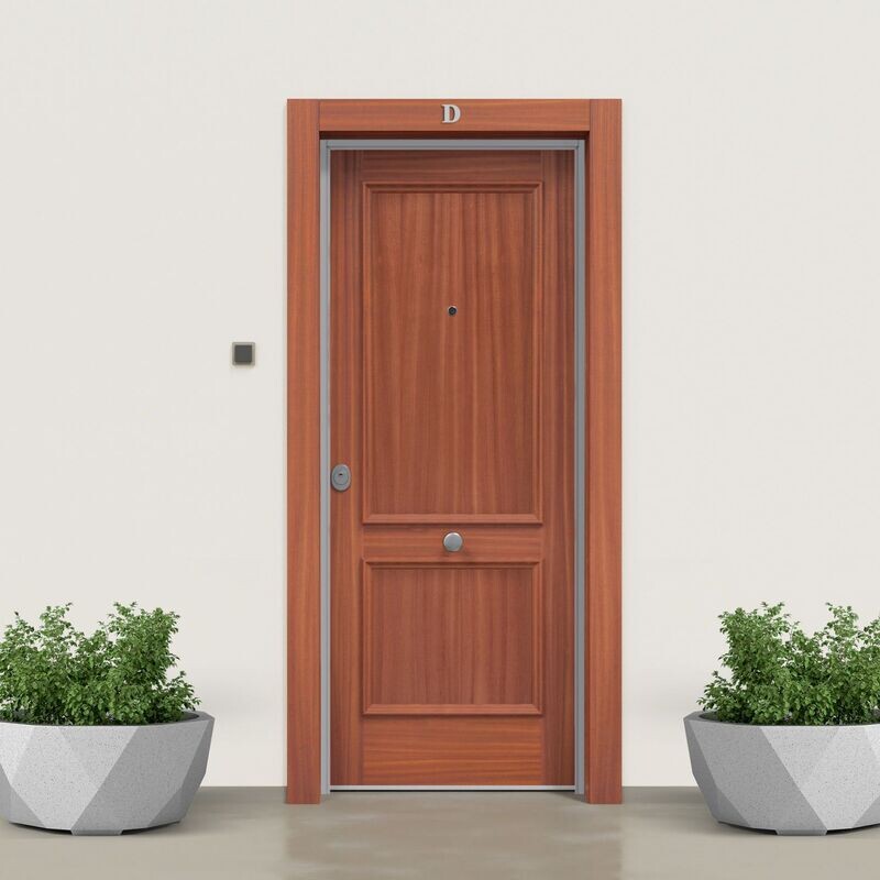 Puerta acorazada marco directo SAPELLY 2C FAJ + DM BLANCO LISO