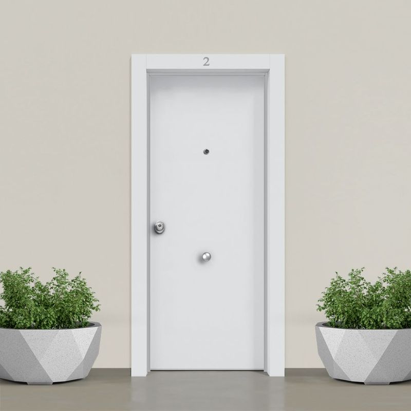 Puerta acorazada marco directo DM BLANCO LISO + DM BLANCO LISO