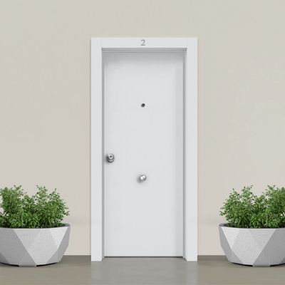 Puerta acorazada marco directo DM BLANCO LISO + DM BLANCO LISO