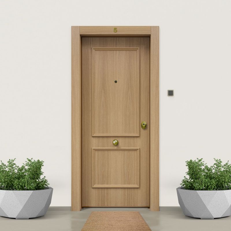 Puerta acorazada ROBLE 2C + ROBLE LISO