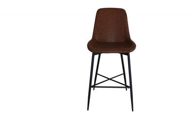 Charlotte Tan, Grey Bar Stool Charlotte Tan, Grey Bar Stool