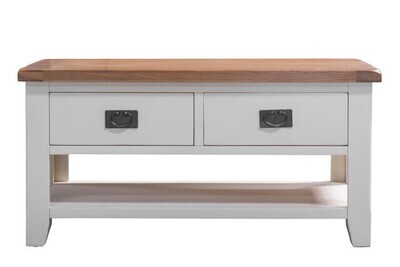 Skellig Cream and Oak 2 Drawer Coffee Table Skellig Cream and Oak 2 Drawer Coffee Table