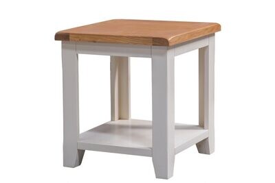 Skellig Cream and Oak Lamp Table Skellig Cream and Oak Lamp Table