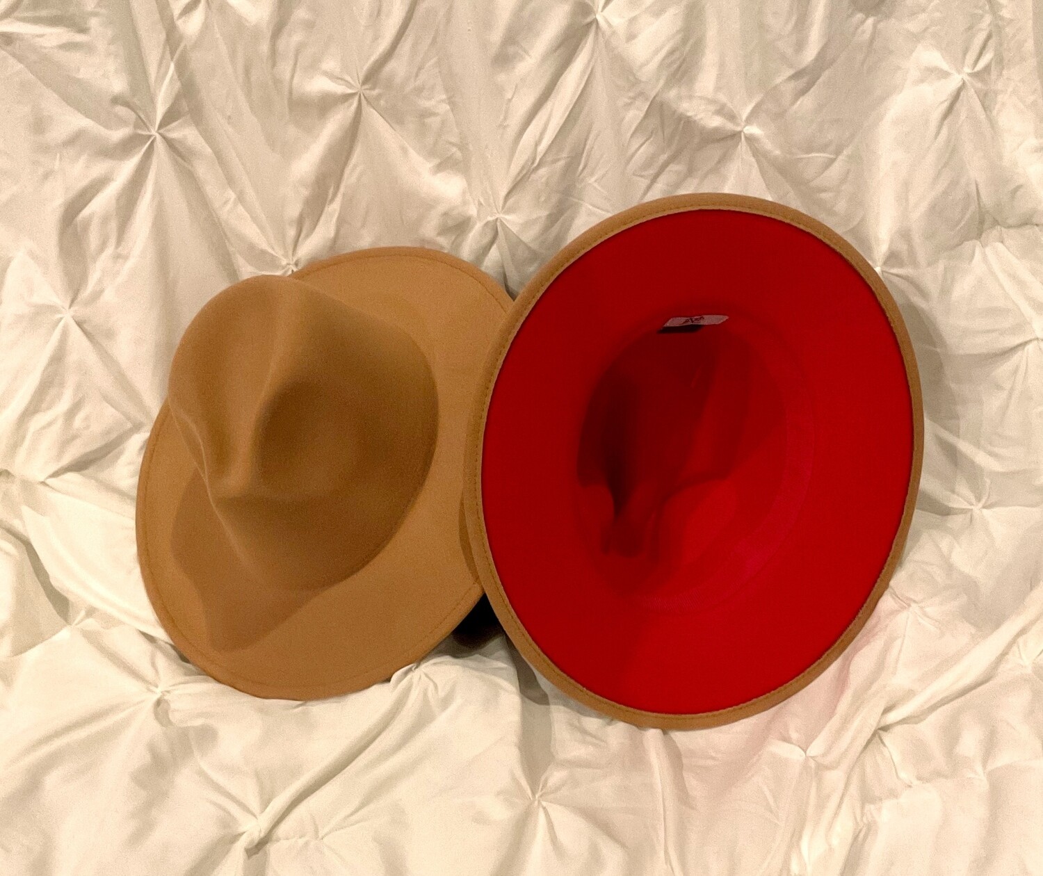 Tan Red Bottom Brim