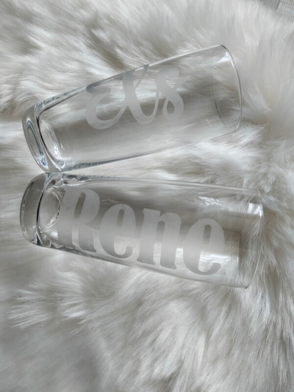 Gepersonaliseerd bierglas/fluitje met naam