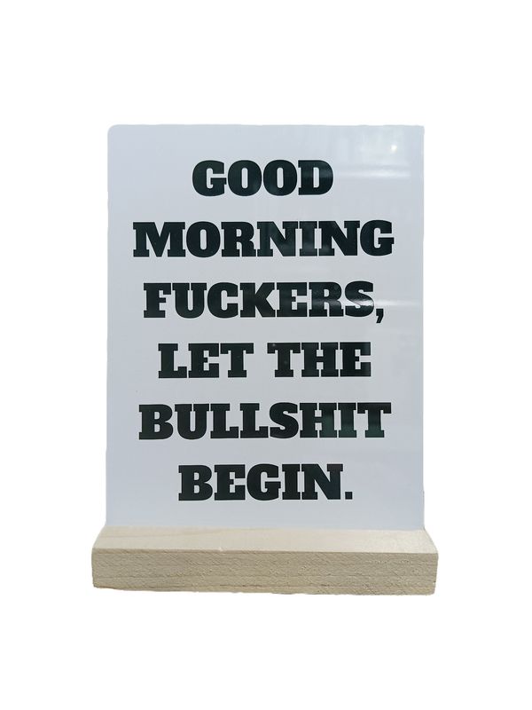 Tekstbord good morning