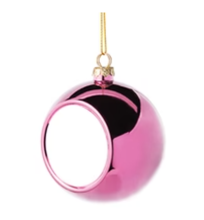Gepersonaliseerde kerstbal roze Gepersonaliseerde kerstbal roze