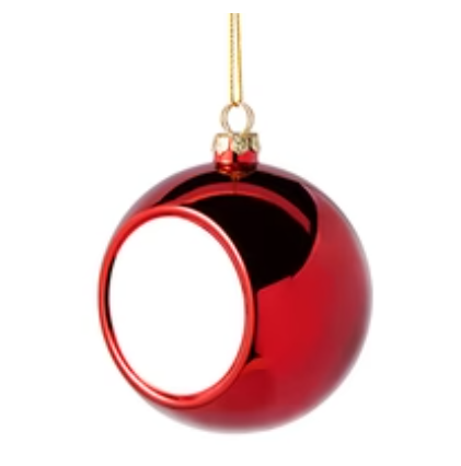 Gepersonaliseerde kerstbal rood