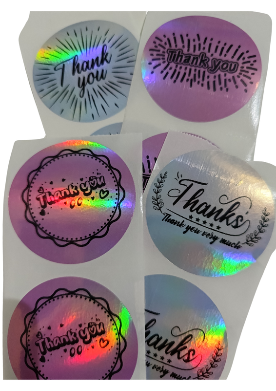 Thank you sticker op rol 50st