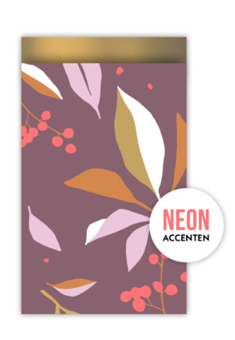 Cadeauzakje neon paars 12x19