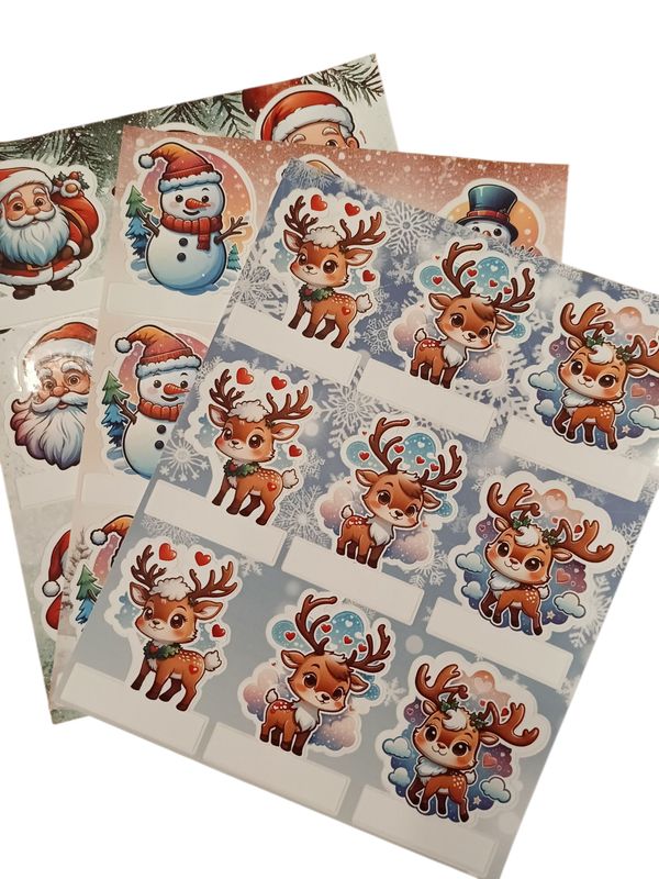 Kerst stickerset 3st Kerst stickerset 3st