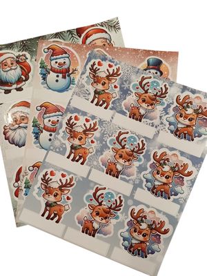 Kerst stickerset 3st