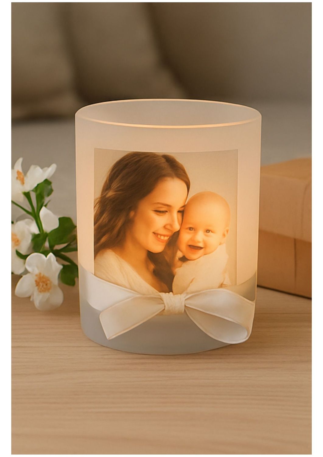 Waxinelichtje met eigen foto Waxinelichtje met eigen foto