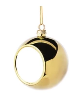 Gepersonaliseerde kerstbal goud