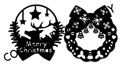 Raamsticker kerstkrans