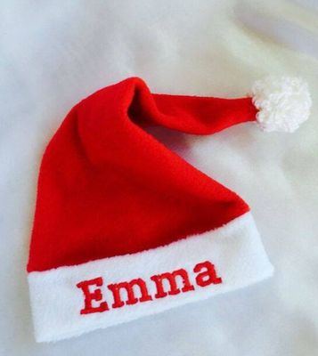 Gepersonaliseerde baby kerstmuts met naam