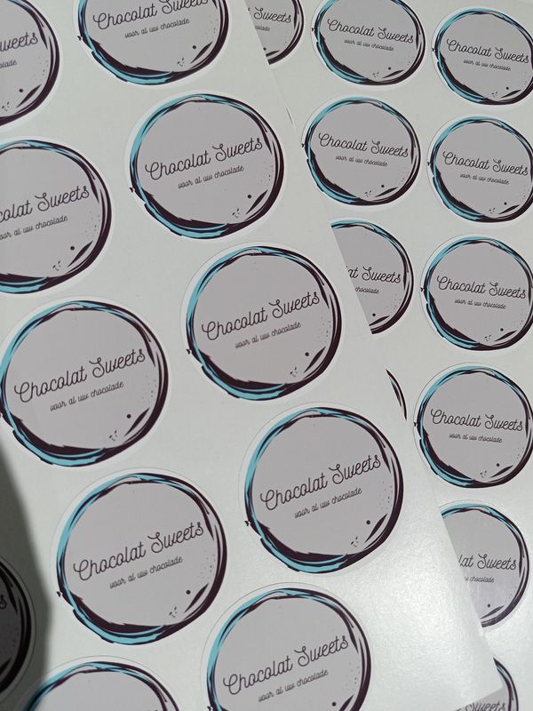 Glossy logo stickers Glossy logo stickers